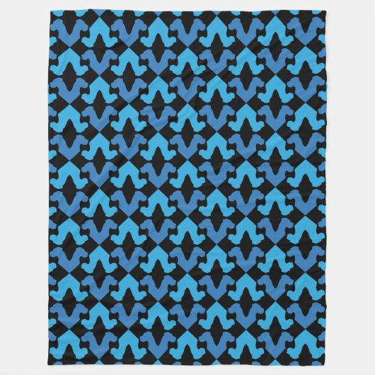 Minimalistisches Great Dane Muster Fleecedecke (Vorderseite)