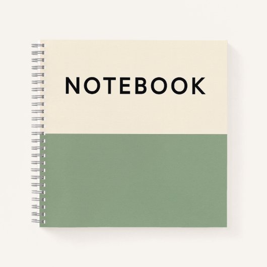 Minimalistisches Green Block-Notebook Notizblock (Vorderseite)