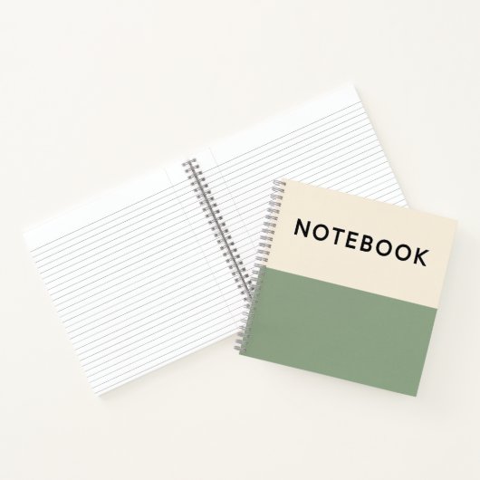 Minimalistisches Green Block-Notebook Notizblock (Innenseite)