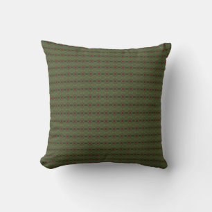 Minimalistisches Green und Red Seamless-Muster Kissen