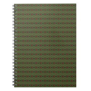 Minimalistisches Green und Red Seamless-Muster Notizblock