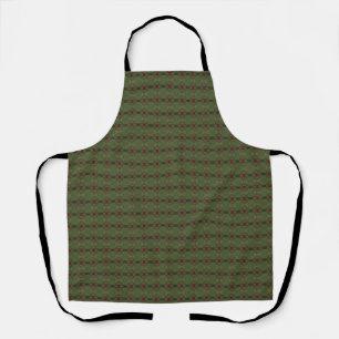 Minimalistisches Green und Red Seamless-Muster Schürze