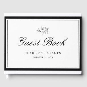 Minimalistisches Grenzblätterbuch Gästebuch