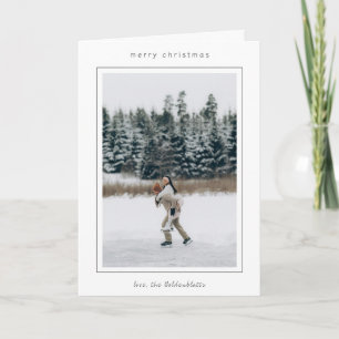 Minimalistisches grenzübergreifendes Foto Moderne Feiertagskarte