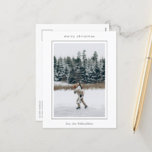 Minimalistisches grenzübergreifendes Foto Moderne  Feiertagspostkarte