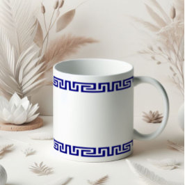 Minimalistisches griechisches Muster, angepasst IV Kaffeetasse