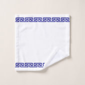 Minimalistisches griechisches Muster anpassbar Badhandtuch Set (Waschlappen)