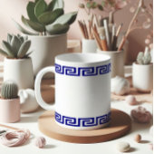 Minimalistisches griechisches Muster - Anpassbar I Kaffeetasse