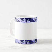 Minimalistisches griechisches Muster - Anpassbar I Kaffeetasse (Vorderseite Links)