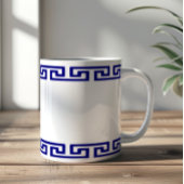 Minimalistisches griechisches Muster anpassbar Kaffeetasse