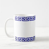 Minimalistisches griechisches Muster anpassbar Kaffeetasse (Links)