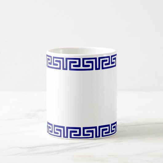 Minimalistisches griechisches Muster anpassbar VI Kaffeetasse (Mittel)