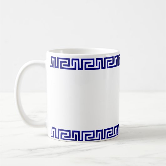 Minimalistisches griechisches Muster, benutzerdefi Kaffeetasse (Links)