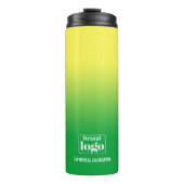 Minimalistisches grün-gelbes Gradient-Elementarlog Thermosbecher (Vorderseite)