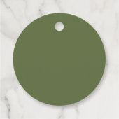 Minimalistisches Grün glücklicher Urlaub personali Geschenkanhänger (Rückseite)