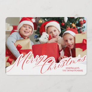 Minimalistisches Grün Gold Frohe Weihnachten Hands Einladung