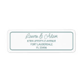 Minimalistisches Grün-Text-Rücksendeaufkleber (Vorne)