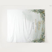 Minimalistisches Grün und Gold Wandteppich (Vorderseite (Horizontal))