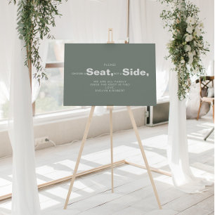 Minimalistisches Grün Wähle einen Sitzplatz, nicht Poster
