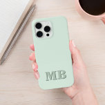 Minimalistisches Grünes Anfangsmonogramm Case-Mate iPhone Hülle<br><div class="desc">Sage Green Minimalistisch Modern Initial Monogram Phone Case. Erstellen Sie Ihren eigenen personalisierten iPhone Case mit individuellem Anfangsnamen.</div>