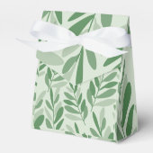 Minimalistisches grünes botanisches Blättermuster Geschenkschachtel (Vorderseite)