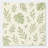 Minimalistisches Grünes botanisches Kinderzimmer Tapete (Vorderseite)