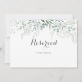 Minimalistisches Grünes Eukalyptus-Hochzeitssegmen (Vorderseite)