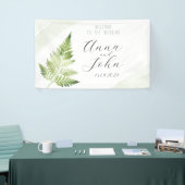 Minimalistisches Grünes Fern-Hochzeitsszeichen Banner (Messeveranstaltung)