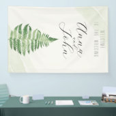 Minimalistisches Grünes Fern-Hochzeitsszeichen Banner (Messe)