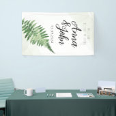 Minimalistisches Grünes Fern-Hochzeitsszeichen Banner (Messeveranstaltung)