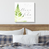 Minimalistisches Grünes Fern-Hochzeitsszeichen Leinwanddruck (Insitu (Schlafzimmer))