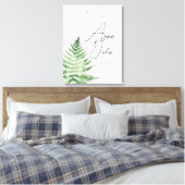 Minimalistisches Grünes Fern-Hochzeitsszeichen Leinwanddruck (Insitu (Schlafzimmer))