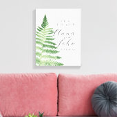 Minimalistisches Grünes Fern-Hochzeitsszeichen Leinwanddruck (Insitu (Wohnzimmer))