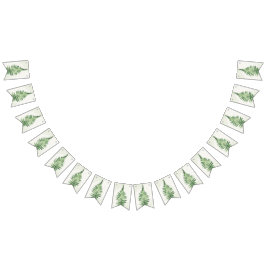 Minimalistisches Grünes Fern-Hochzeitsszeichen Wimpelkette
