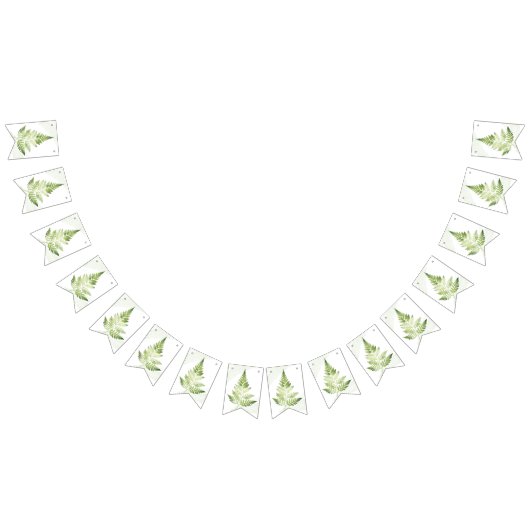 Minimalistisches Grünes Fern-Hochzeitsszeichen Wimpelkette (Alle)