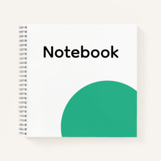 Minimalistisches grünes Kreis-Notizbuch Notizblock