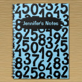 Minimalistisches Grunge Number Pattern-Notebook Notizblock
