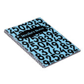 Minimalistisches Grunge Number Pattern-Notebook Notizblock (Rechte Seite)