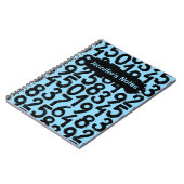 Minimalistisches Grunge Number Pattern-Notebook Notizblock (Linke Seite)