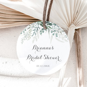 Minimalistisches Grünzeug Eukalyptus-Geschenk für Runder Aufkleber