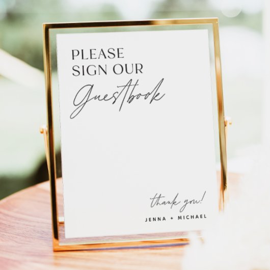 Minimalistisches Guestbook | Wedding Guest Book Poster