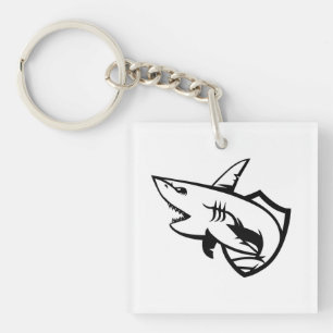 Minimalistisches Haifisch-Schlüsselanhänger-Design Schlüsselanhänger