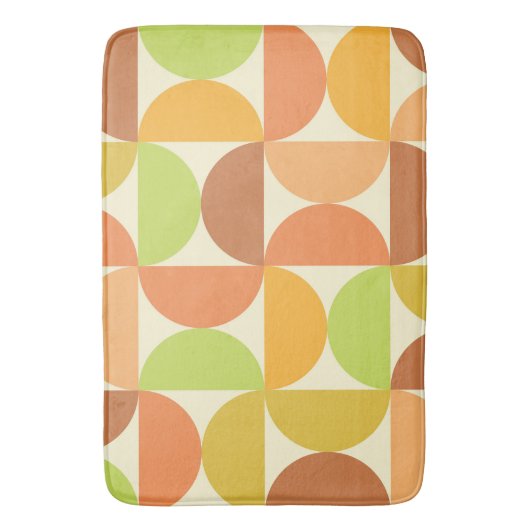 Minimalistisches Halbkreismuster Mitte des Jahrhun Badematte (Vorderseite Vertikal)