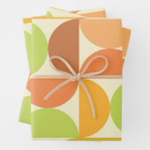 Minimalistisches Halbkreismuster Mitte des Jahrhun Geschenkpapier Set (Beispiel)