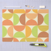 Minimalistisches Halbkreismuster Mitte des Jahrhun Seidenpapier (Handwerk)