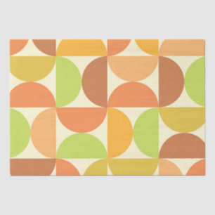 Minimalistisches Halbkreismuster Mitte des Jahrhun Seidenpapier