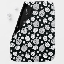 Minimalistisches Halloween Baby Pumpkin Schwarz-we