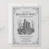 Minimalistisches Halloween Office-Party für kunden Einladung (Vorderseite)