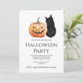Minimalistisches Halloween-Party Einladung (Stehend Vorderseite)
