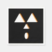 Minimalistisches Halloween Pumpkin Carving Party Serviette (Vorderseite)